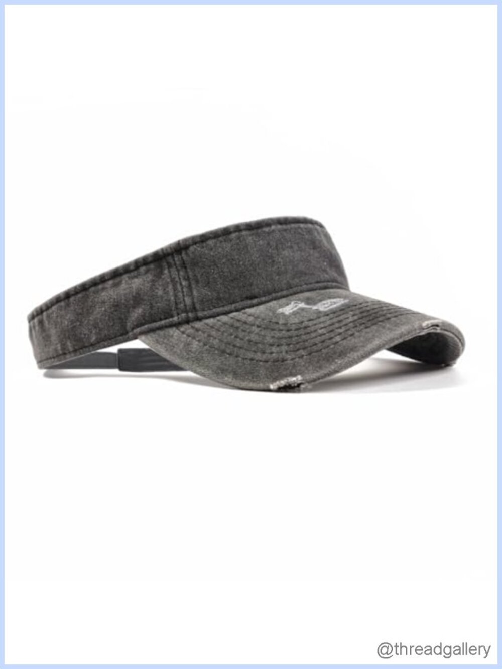 Retro Ripped Sun Visor Hat Cotton Adjustable UV Protection
